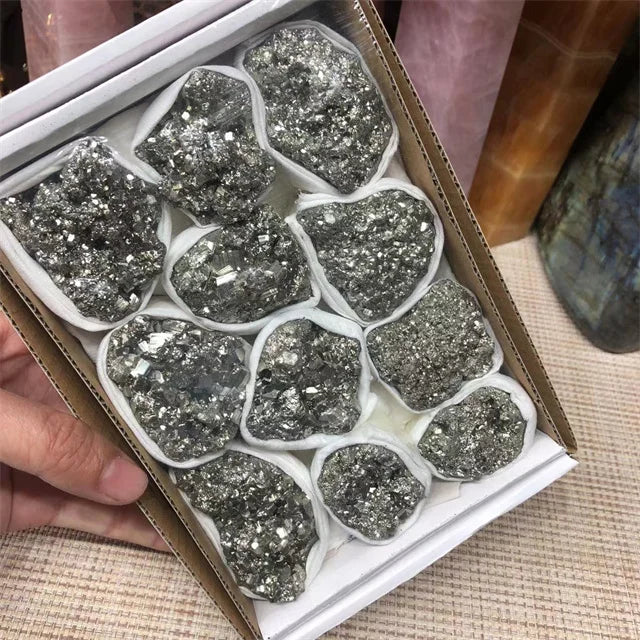 New Arrivals Crystals Raw Gemstone Minerals Healing Stones Natural Pyrite Rough Stone Crystal Set for Sale