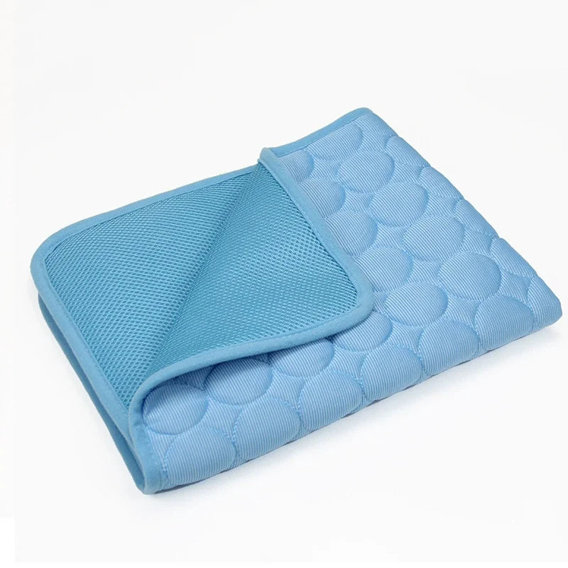 Summer Ice Silk Pet Cooling Mat Waterproof Dog Cat Sleeping Pad Anti Slip Washable Sofa Cushion Self Cooling Pet Bed Accessories