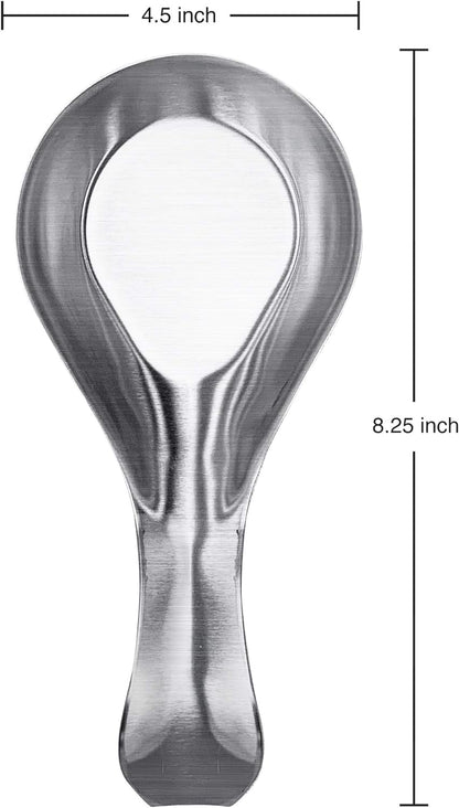 Stainless Steel Spoon Rest- Long Handle Holds Kitchen Utensils in Place, Great Spoon Rest for Counter, Stove Top, or Coffee Station; Kitchen Accessories, Utensil Rest, Stainless