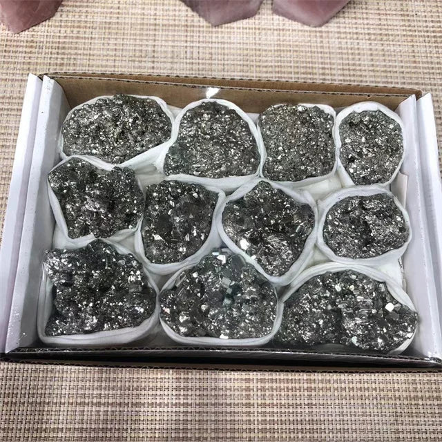 New Arrivals Crystals Raw Gemstone Minerals Healing Stones Natural Pyrite Rough Stone Crystal Set for Sale