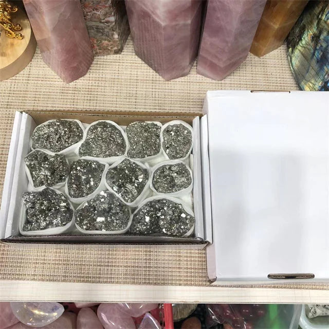 New Arrivals Crystals Raw Gemstone Minerals Healing Stones Natural Pyrite Rough Stone Crystal Set for Sale