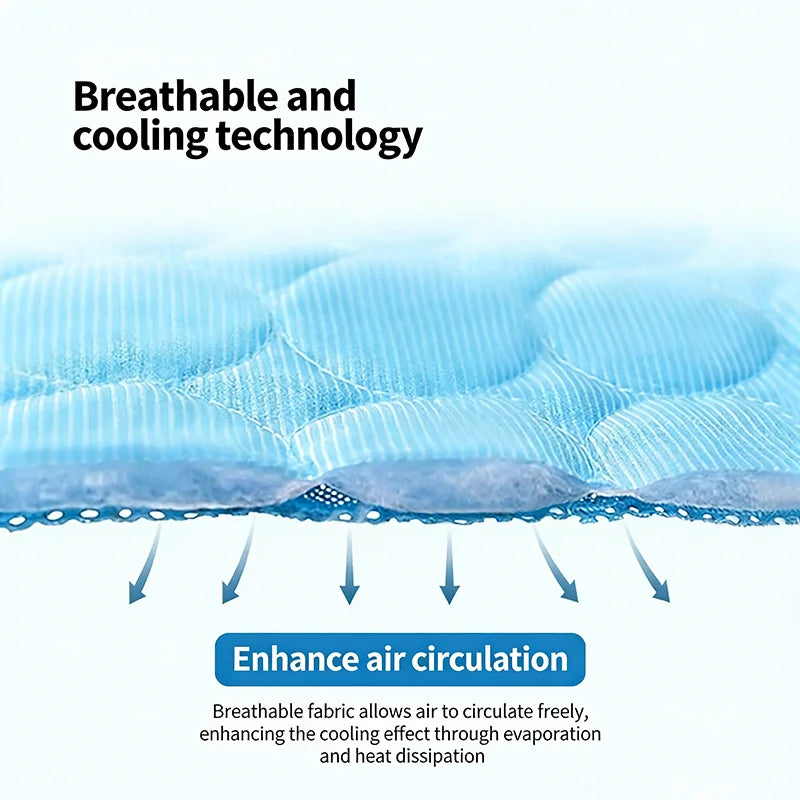 Summer Ice Silk Pet Cooling Mat Waterproof Dog Cat Sleeping Pad Anti Slip Washable Sofa Cushion Self Cooling Pet Bed Accessories
