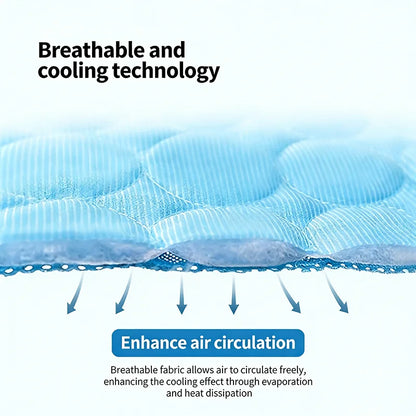 Summer Ice Silk Pet Cooling Mat Waterproof Dog Cat Sleeping Pad Anti Slip Washable Sofa Cushion Self Cooling Pet Bed Accessories