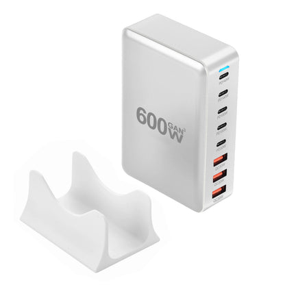New 600W GaN USB C Charger 8-port USB Type C PD Fast Charging Station PD3.1 Adapters for iPhone 16 15 14 Samsung Xiaomi Huawei