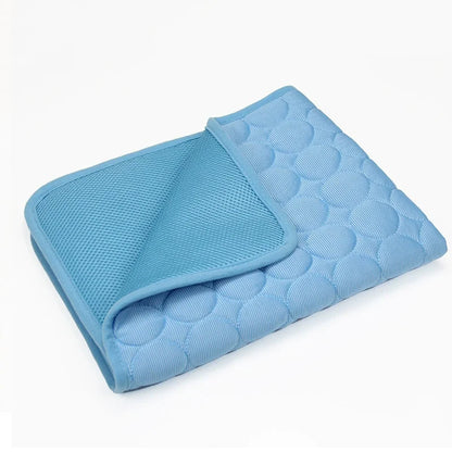 Summer Ice Silk Pet Cooling Mat Waterproof Dog Cat Sleeping Pad Anti Slip Washable Sofa Cushion Self Cooling Pet Bed Accessories