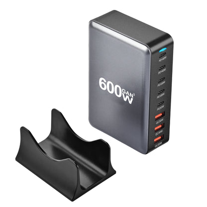 New 600W GaN USB C Charger 8-port USB Type C PD Fast Charging Station PD3.1 Adapters for iPhone 16 15 14 Samsung Xiaomi Huawei